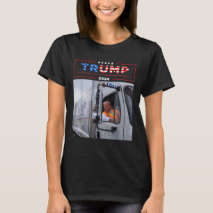 Donald Trump fährt in Garbage Truck Shirt Müll