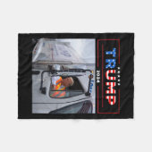 Donald Trump fährt in Garbage Truck Shirt Müll Fleecedecke (Vorderseite (Horizontal))