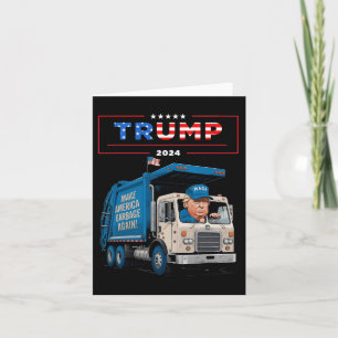 Donald Trump fährt in Garbage Truck Shirt Müll Karte