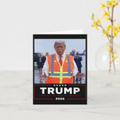Donald Trump fährt in Garbage Truck Shirt Müll Karte (Gelbe Blume)