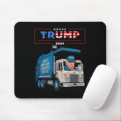 Donald Trump fährt in Garbage Truck Shirt Müll Mousepad (Mit Mouse)