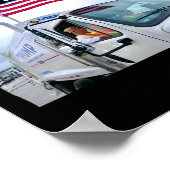 Donald Trump fährt in Garbage Truck Shirt Müll Poster (Ecke)