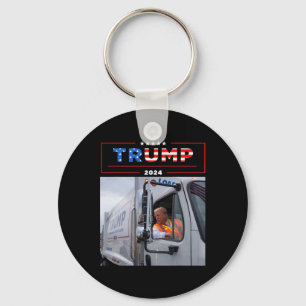 Donald Trump fährt in Garge Truck-Shirt Garge Tee  Schlüsselanhänger