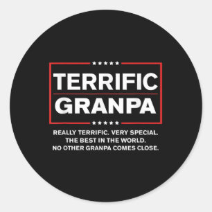 Donald Trump Fathers Day Geschenk für Granpa Funny Runder Aufkleber