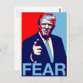 Donald Trump "Fear" Parody Poster 2017 Postkarte (Vorne/Hinten)