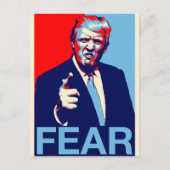 Donald Trump "Fear" Parody Poster 2017 Postkarte (Vorderseite)