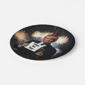 Donald Trump feiert Neujahr im Stil Pappteller (Schrägansicht)