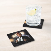 Donald Trump feiert Neujahr im Stil Rechteckiger Pappuntersetzer (Vor Ort)