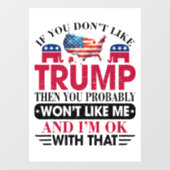 Donald Trump Fensteraufkleber (Blatt)