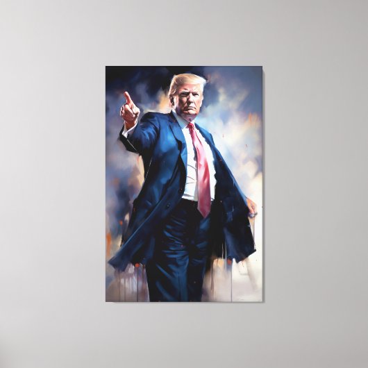 Donald Trump FFFA [Famous Figures Fine Art] Leinwanddruck (Vorderseite)