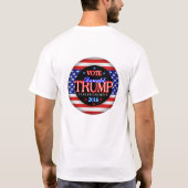 Donald Trump Flag Präsident 2016 T-Shirt (Rückseite)