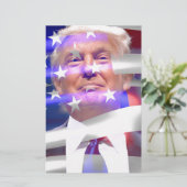 Donald Trump-Flagge Briefpapier (Stehend Vorderseite)