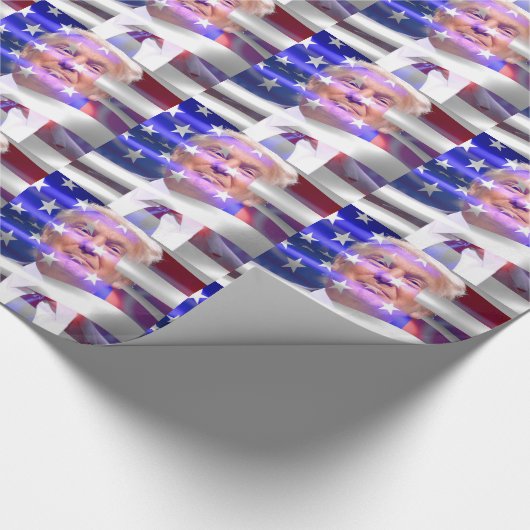 Donald Trump-Flagge Geschenkpapier (Ecke)