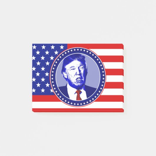 Donald Trump-Flagge Post-it Klebezettel (Vorderseite)