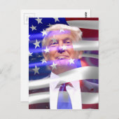Donald Trump-Flagge Postkarte (Vorne/Hinten)