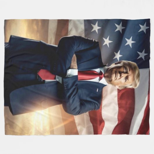 DONALD TRUMP FLEECEDECKE (Vorderseite (Horizontal))