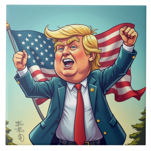 Donald Trump Fliese (Vorderseite)