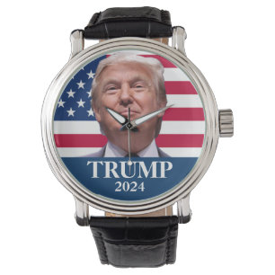 Donald Trump Foto 2024 Behalte Amerika Groß Armbanduhr
