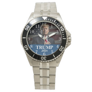 Donald Trump Foto 2024 Behalte Amerika Groß Armbanduhr