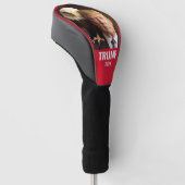 Donald Trump-Foto 2024 - Glatzenadler auf Schulter Golf Headcover (angewinkelt)