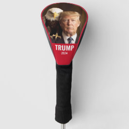 Donald Trump-Foto 2024 - Glatzenadler auf Schulter Golf Headcover