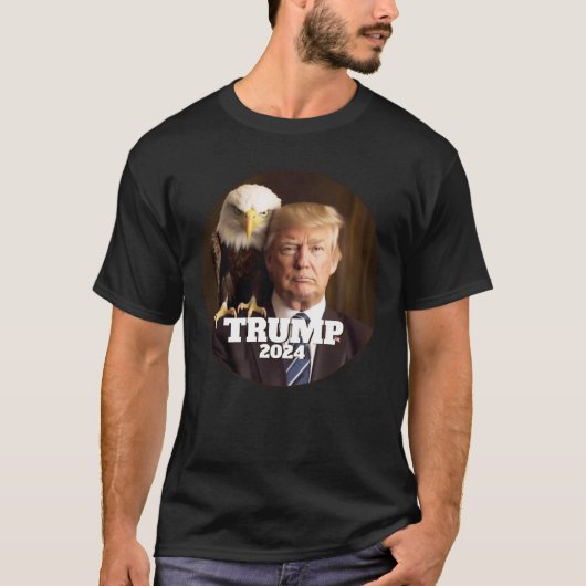 Donald Trump-Foto 2024 - Glatzenadler auf Schulter T-Shirt (Vorderseite)