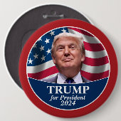 Donald Trump-Foto an der amerikanischen Grenze mit Button (Vorne & Hinten)