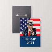 Donald Trump Foto Button (Vorderseite/Rückseite)