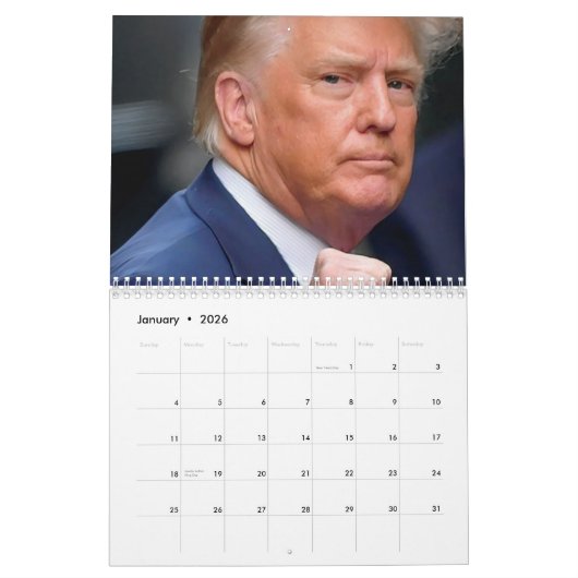 Donald Trump Foto Monatskalender Kalender (Jan 2026)