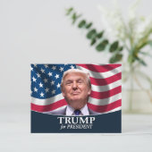 Donald Trump Foto - Präsident 2016 Postkarte (Stehend Vorderseite)