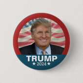 Donald Trump Foto - Präsident 2024 Amerikanische F Button (Vorderseite)