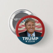 Donald Trump Foto - Präsident 2024 Amerikanische F Button (Vorne & Hinten)