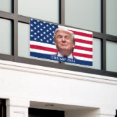 Donald Trump Foto - Präsident 2024 Banner (Äußeres Gebäude)