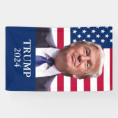 Donald Trump Foto - Präsident 2024 Banner (Horizontal)