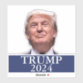Donald Trump Foto Präsident 2024 Decal Aufkleber (Blatt)
