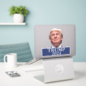 Donald Trump Foto Präsident 2024 Decal Aufkleber (Laptop auf Schreibtisch)