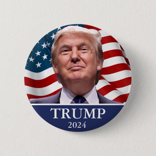 Donald Trump Foto Präsident 2024 Pinback Button (Vorderseite)