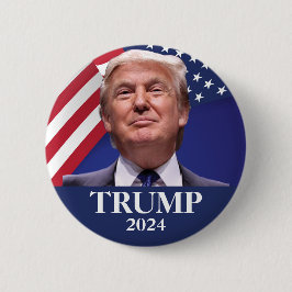 Donald Trump Foto - Präsident 2024 Pinback Button