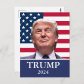 Donald Trump Foto - Präsident 2024 Postkarte (Vorne/Hinten)