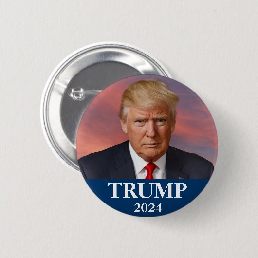 Donald Trump Foto - Präsident Button (Vorne & Hinten)