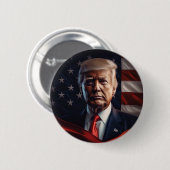 Donald Trump Foto - Präsident Button (Vorne & Hinten)
