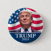 Donald Trump Foto - Präsident - genug gesagt Button (Vorderseite)