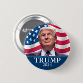 Donald Trump Foto - Präsident - genug gesagt Button (Vorne & Hinten)
