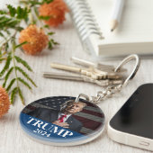 Donald Trump Foto - Präsident - genug gesagt Schlüsselanhänger (Vorderseite rechts)