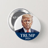 Donald Trump Foto - Präsident -genug sagte Pinbak Button (Vorne & Hinten)
