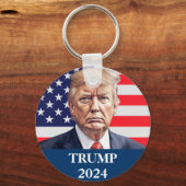 Donald Trump Foto - Präsident genug sagte Schlüsselanhänger (Vorderseite)