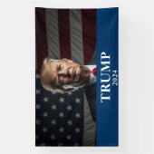 Donald Trump Foto - Trump 2024 Behalte Amerika gro Banner (Vertikal)