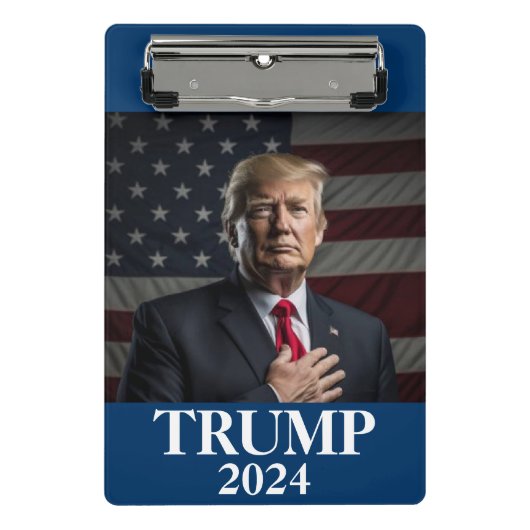 Donald Trump Foto - Trump 2024 Behalte Amerika gro Mini Klemmbrett (Vorderseite)