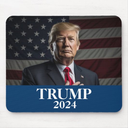 Donald Trump Foto - Trump 2024 Behalte Amerika gro Mousepad (Vorne)
