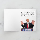 Donald Trump Funny Birthday Card Karte (Innenseite)
